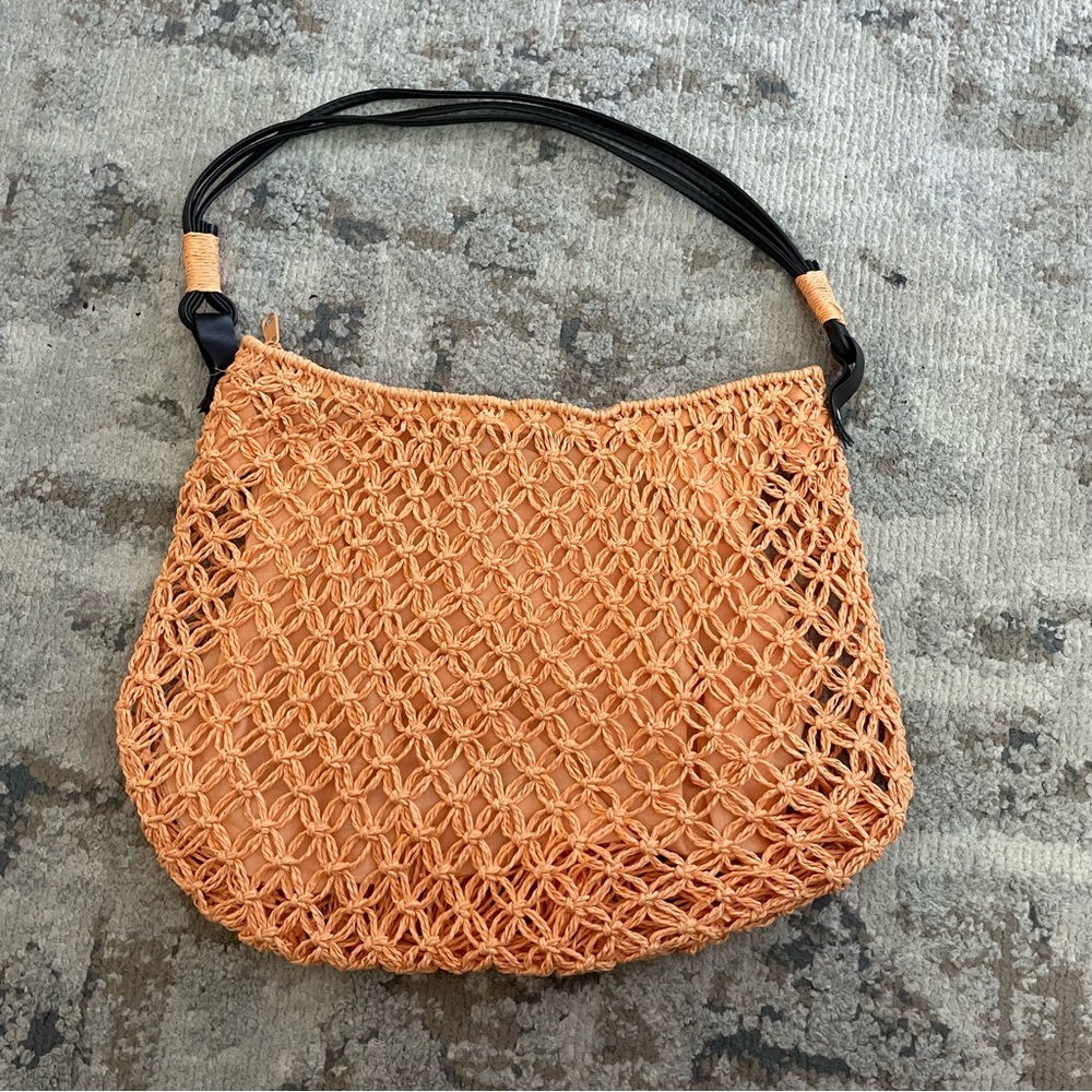Orange Woven Women's Bag